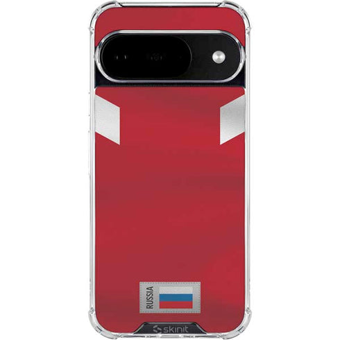 Russia Soccer Flag Google Pixel 10 Clear Case